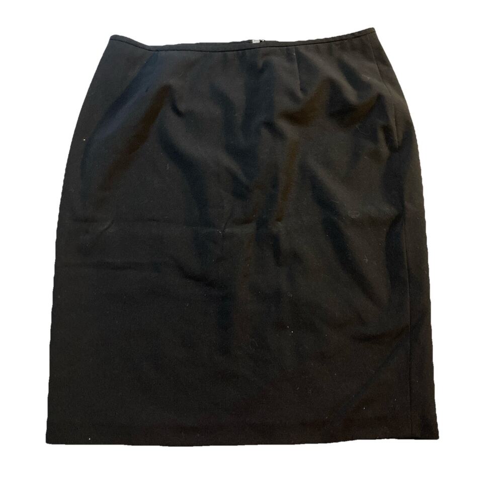 Calvin Klein Women's Black Straight Cut Pencil Skirt Knee Length Size 14